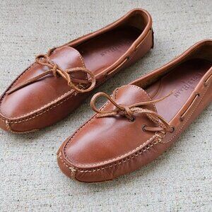 Cole Haan Men Loafer Shoes Slip On Brown Genuine Leather Moccasin Shoes Size 9D